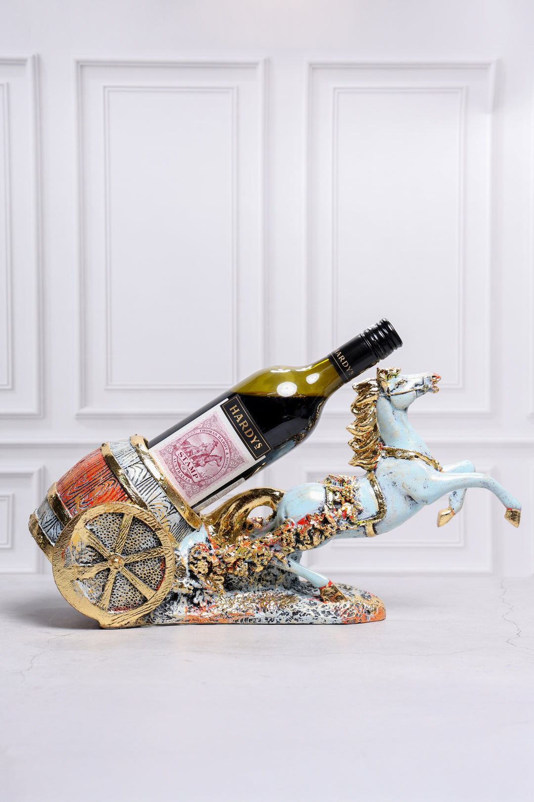 Riding Horse Bottle Holder Sculpture