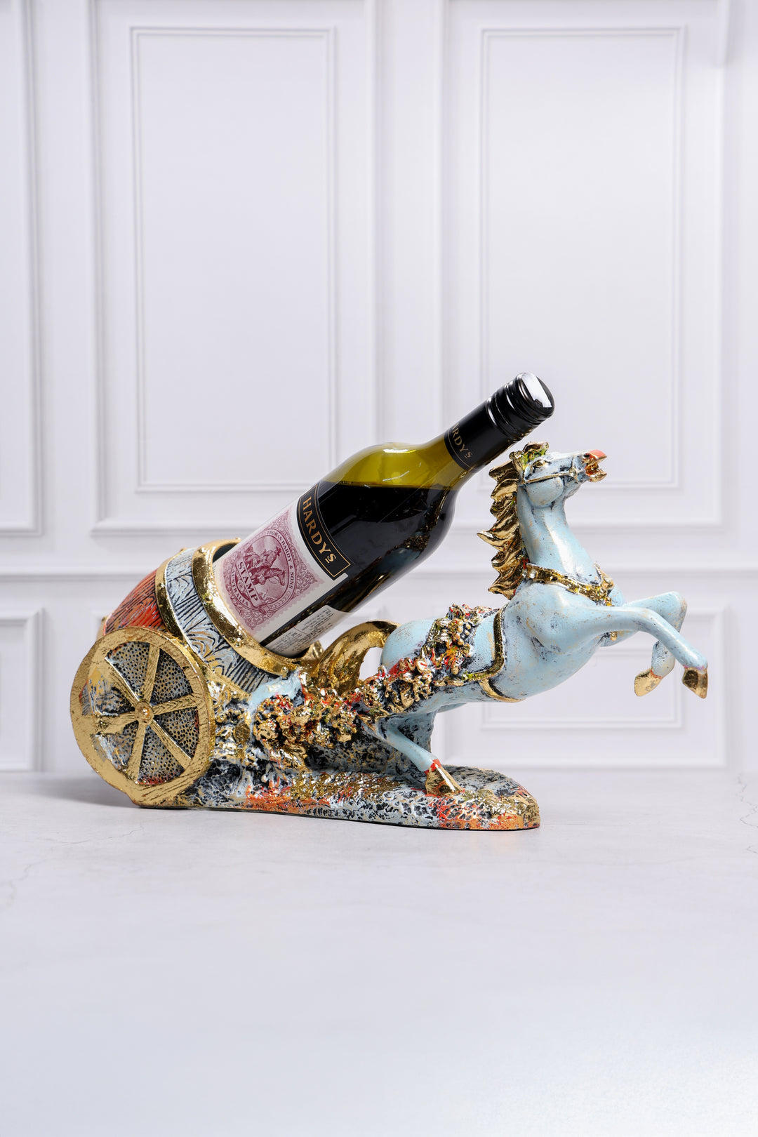 Riding Horse Bottle Holder Sculpture