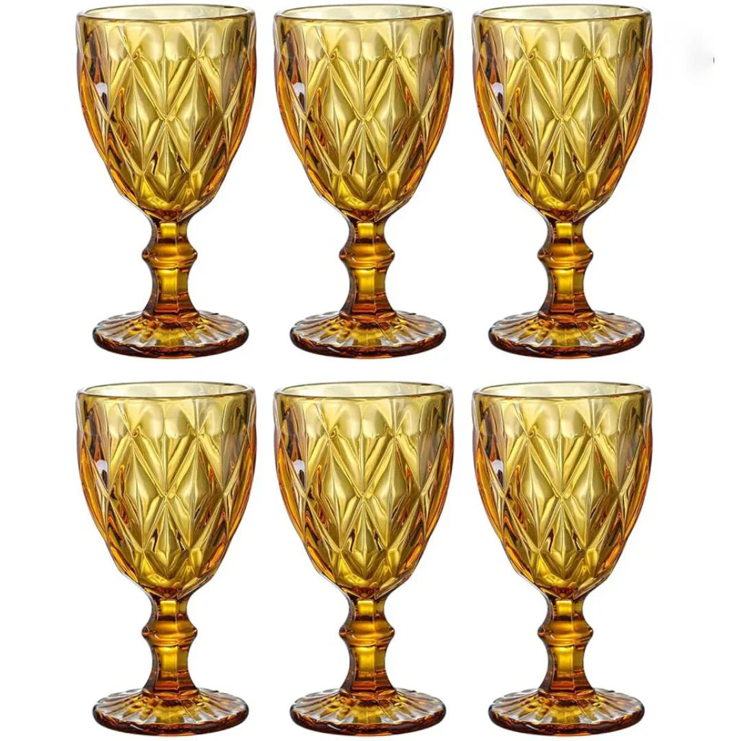 Vibrant Colored Wine Goblet (Pack Of 6)