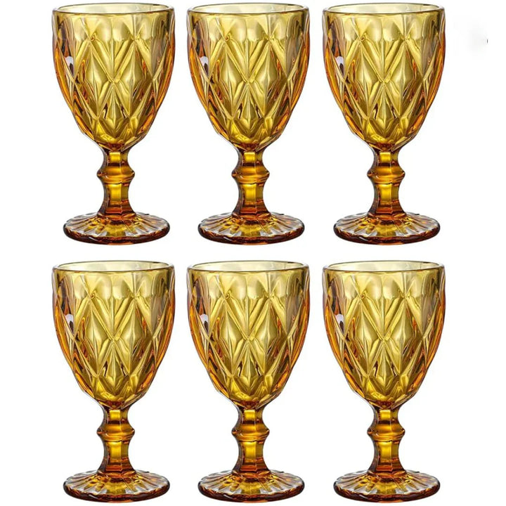 Vibrant Colored Wine Goblet (Pack Of 6)