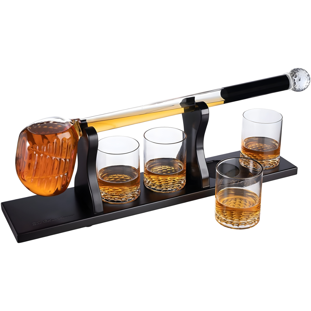 Golf Whiskey Decanter Set - Pure Crystal (Premium Gift Box)