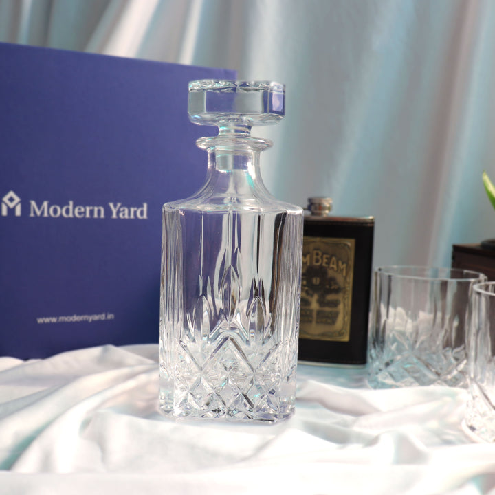 1 Decanter, 2 Whiskey Glass & 1 Flask Gift Set