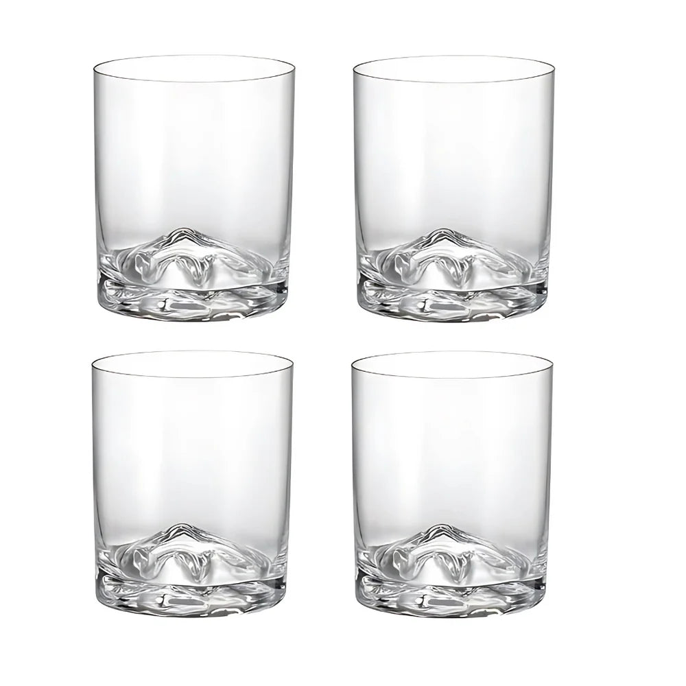 Elite Crystal Whiskey Glass 340 ML (Set Of 4) - Made In Czech Republic