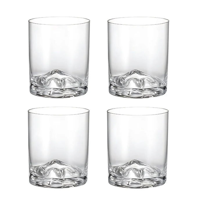 Elite Crystal Whiskey Glass 340 ML (Set Of 4) - Made In Czech Republic