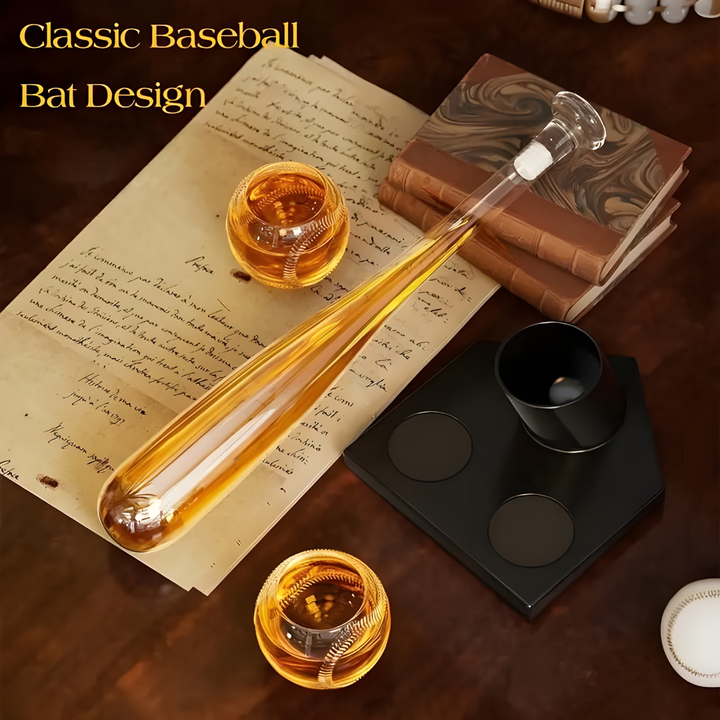 Baseball Whiskey Decanter Set - Pure Crystal (Premium Gift Box)