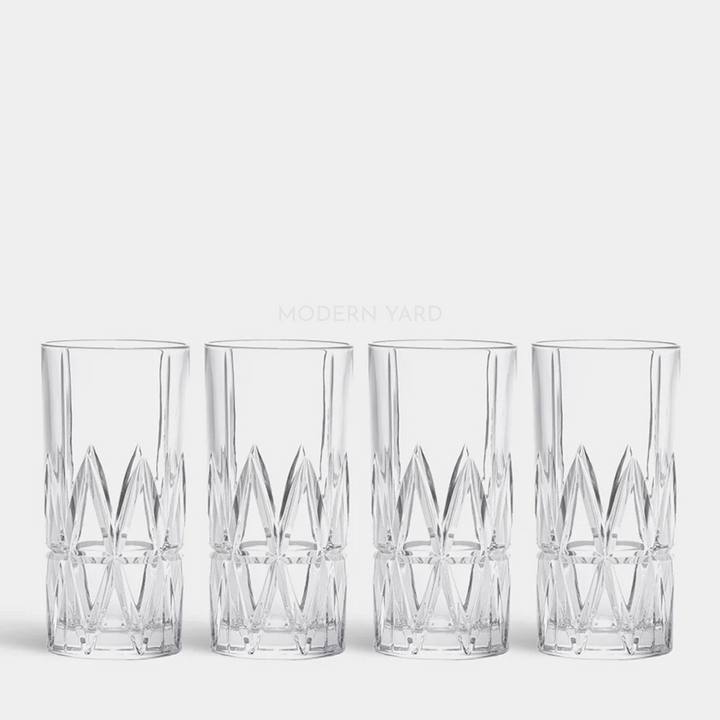 Streak Long Crystal Glass 370 ML (Set Of 6) -  Made In Germany