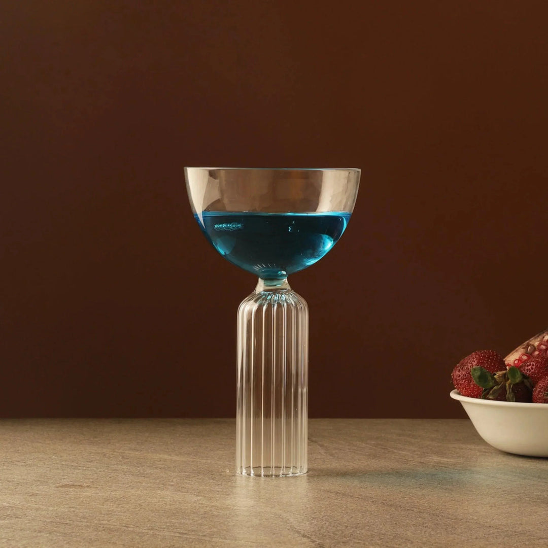 Ribbed Coupe Glass (Pack Of 2)