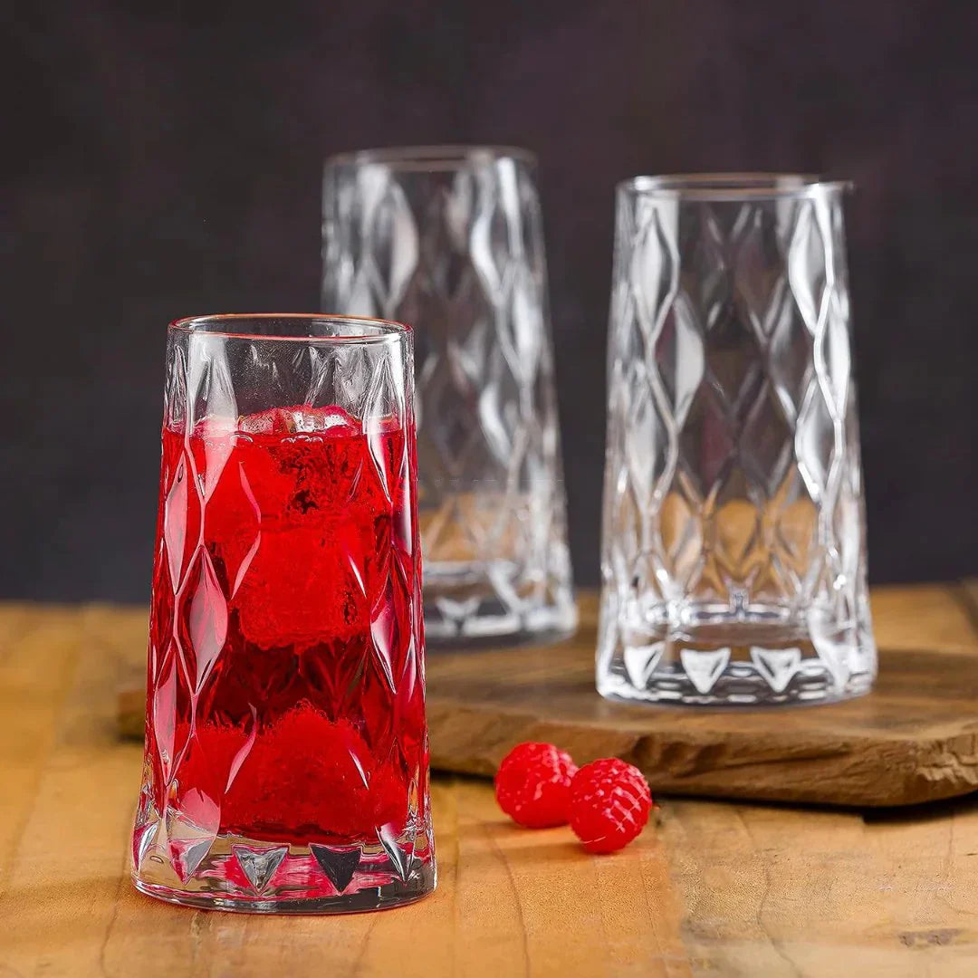 Leafy Hi Ball Glass (Made In Turkey)