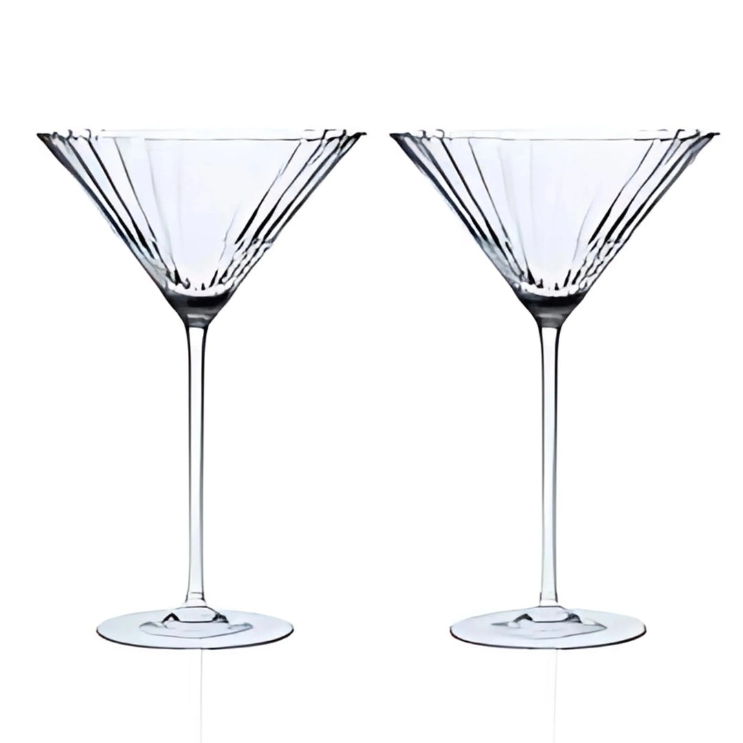 Ribbed Martini Glass (Pack Of 2)