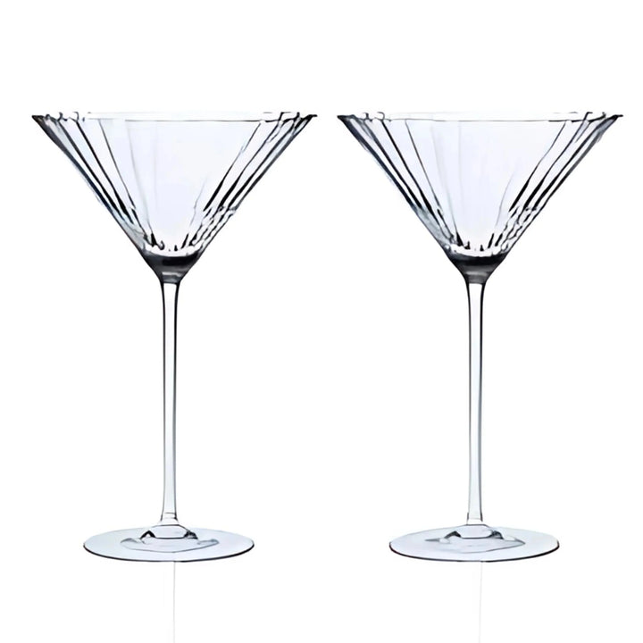 Ribbed Martini Glass (Pack Of 2)