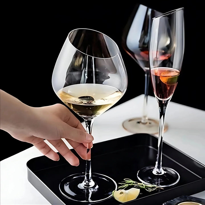 Slant Face Wine Glass (Set of 2, 350 ml)