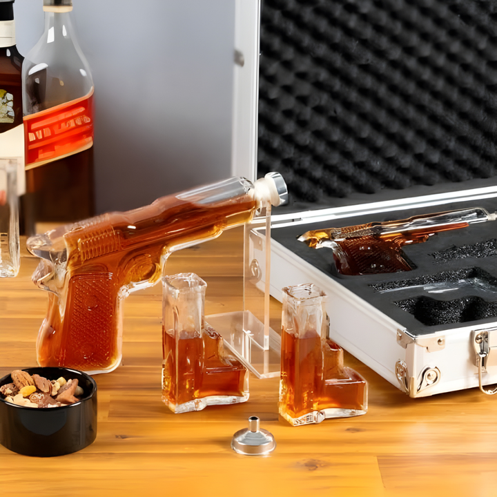 Pistol Whiskey Decanter Set