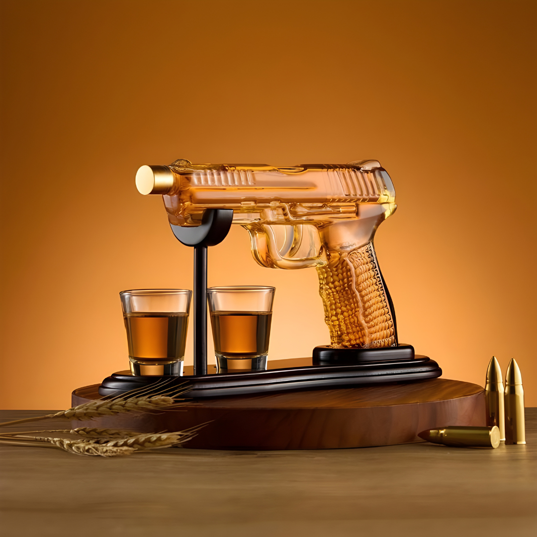 Pistol Whiskey Decanter Set