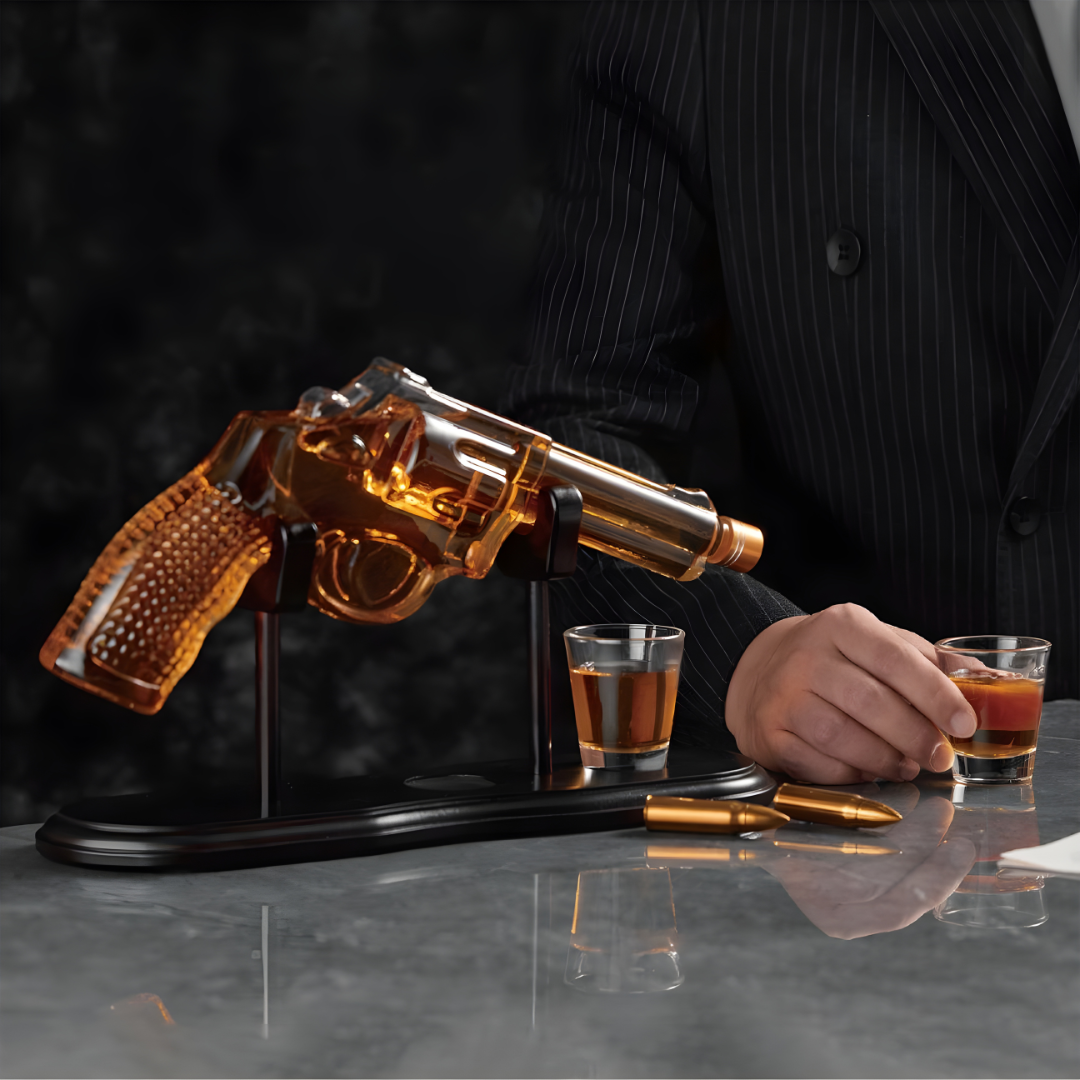 Pistol Whiskey Decanter Set