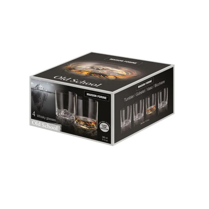 Elite Crystal Whiskey Glass 340 ML (Set Of 4) - Made In Czech Republic