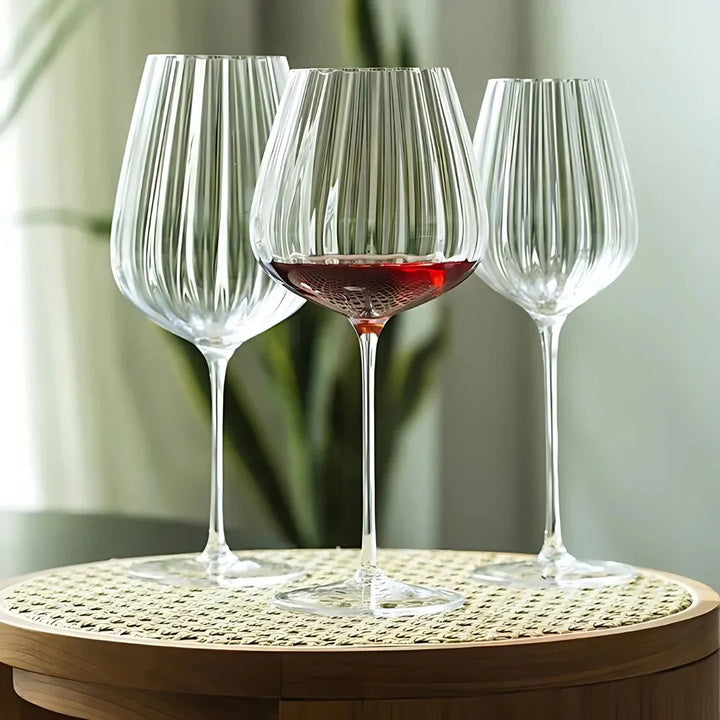 Ribbed Wine Glass (Pack Of 4)