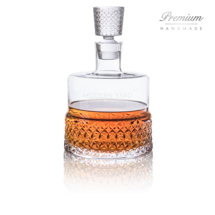 Rona Premium Crystal Whiskey Decanter (Set of 3) - Made in Slovakia