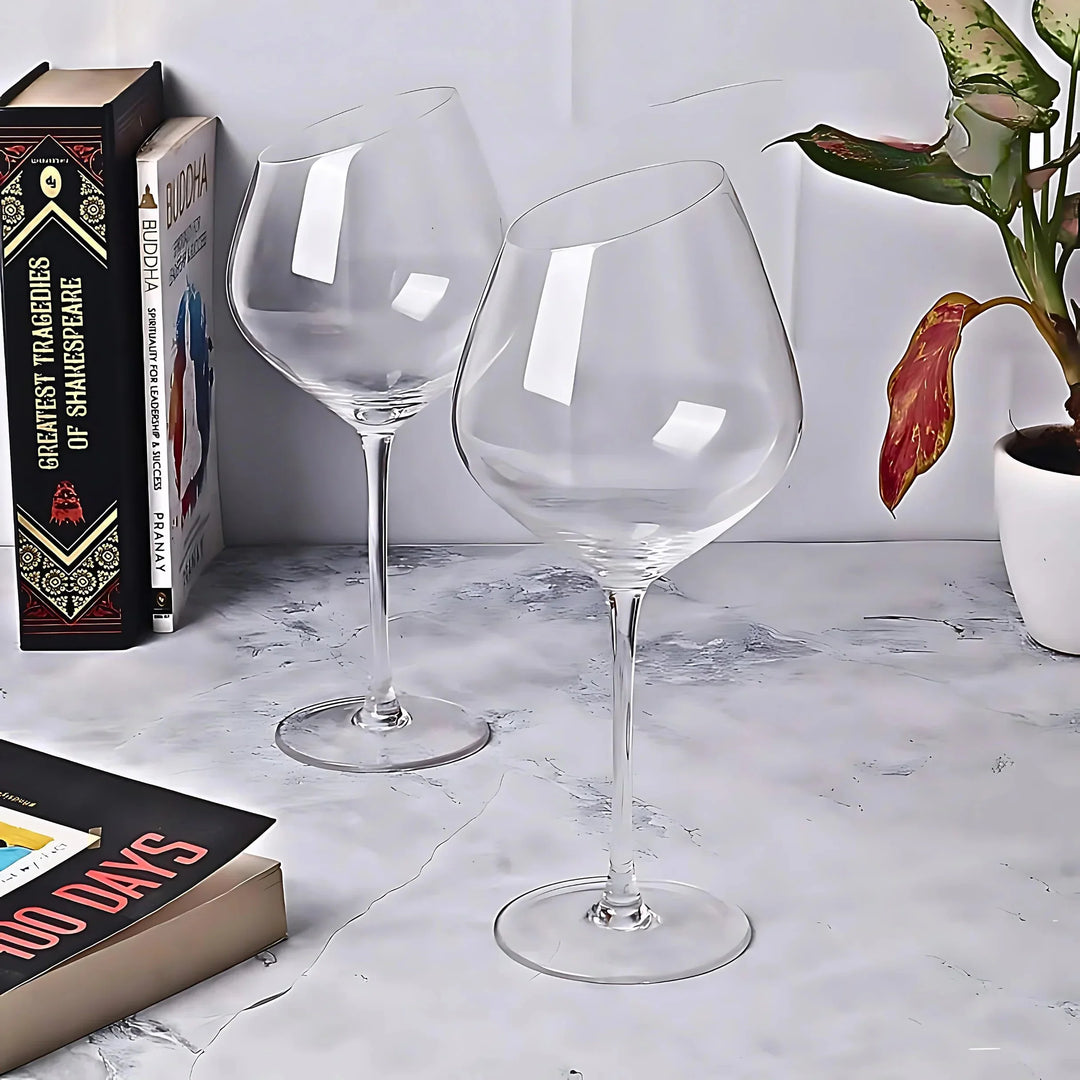 Slant Face Wine Glass (Set of 2, 350 ml)