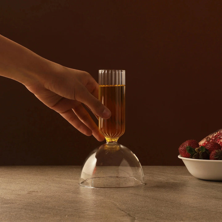 Ribbed Coupe Glass (Pack Of 2)