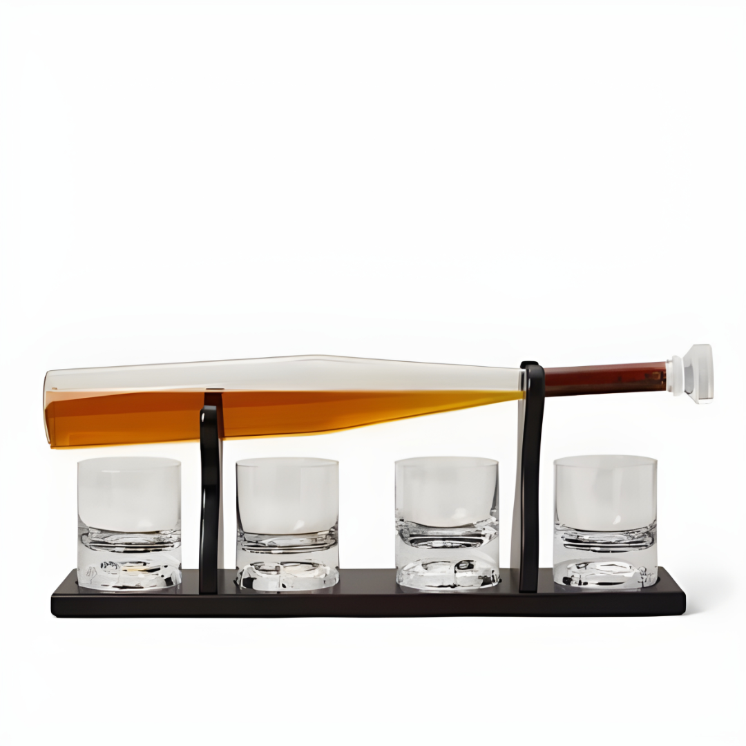 Baseball Whiskey Decanter Set - Pure Crystal (Premium Gift Box)