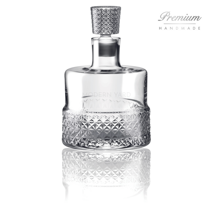 Rona Premium Crystal Whiskey Decanter (Set of 3) - Made in Slovakia