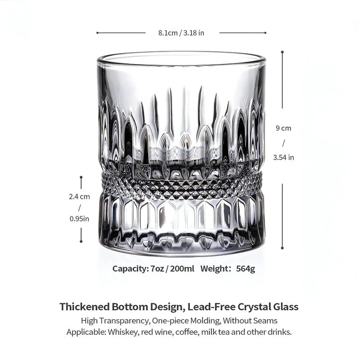 The Embossed Heavy Base Whiskey Glass