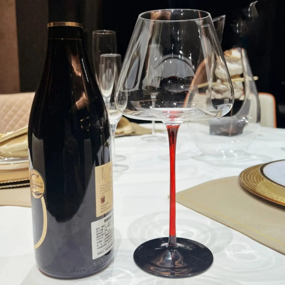 Red Stem Wine Glass (Pack Of 2) (Made In Italy)