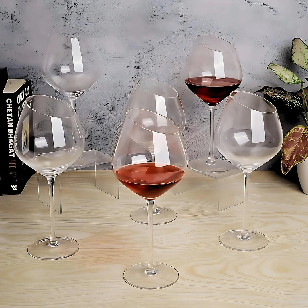 Slant Face Wine Glass (Set of 2, 350 ml)