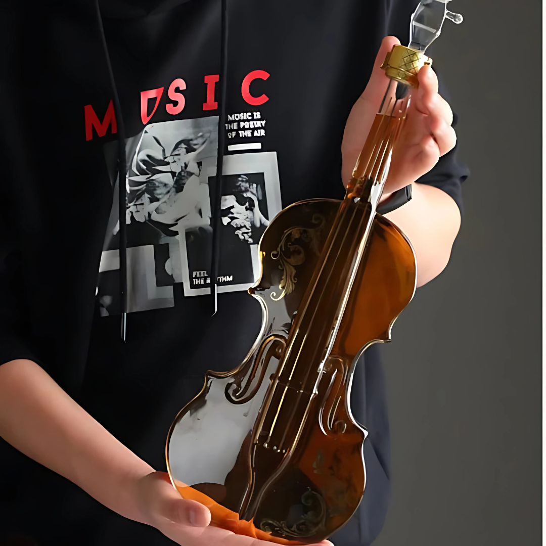 Guitar Decanter With Wooden Stand