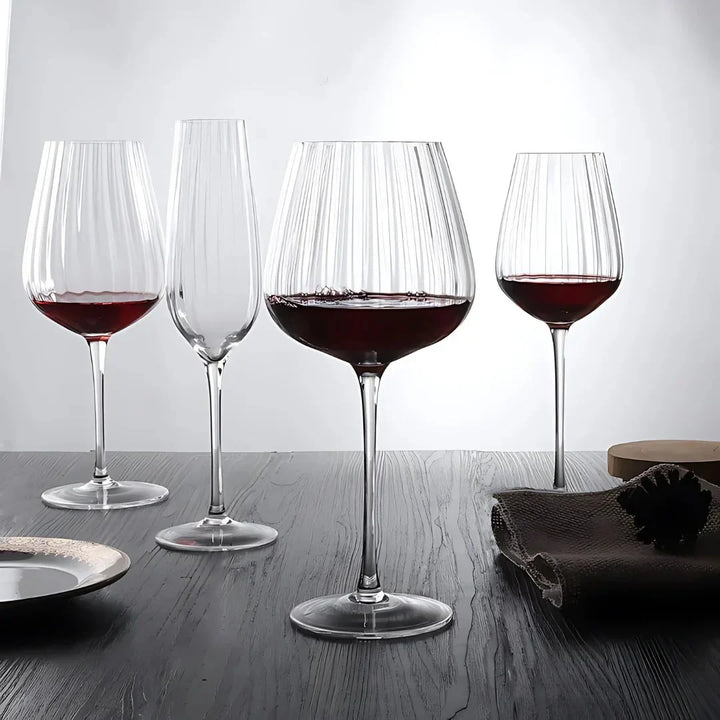 Ribbed Wine Glass (Pack Of 4)