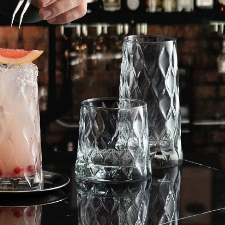 Leafy Hi Ball Glass (Made In Turkey)