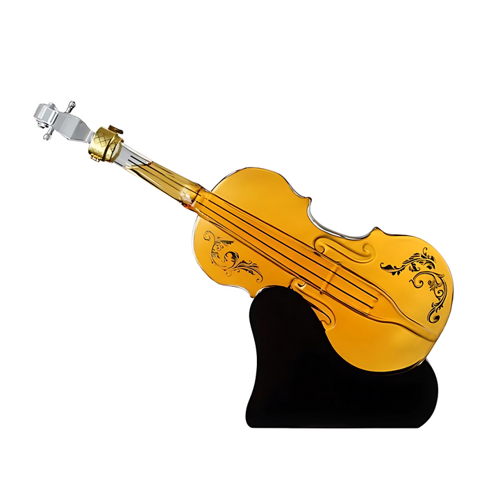 Guitar Decanter With Wooden Stand
