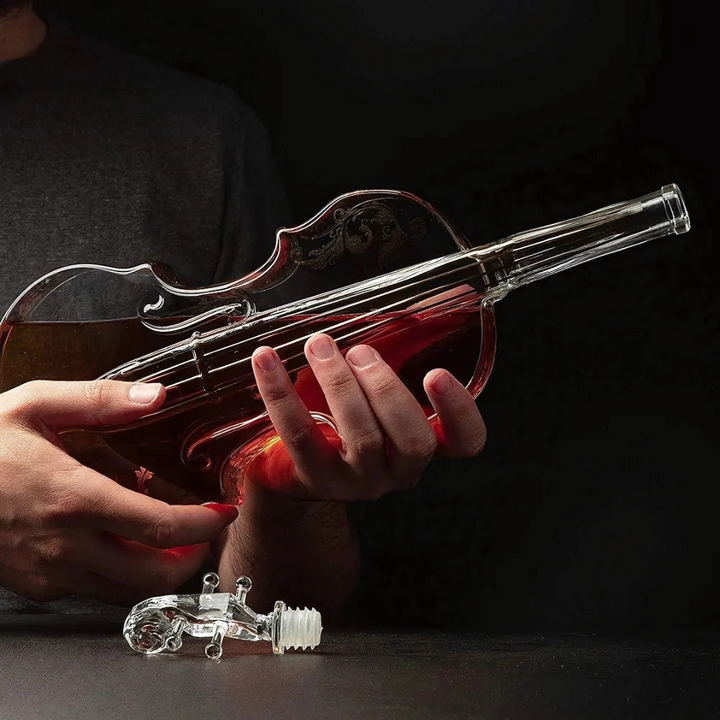 Guitar Decanter With Wooden Stand