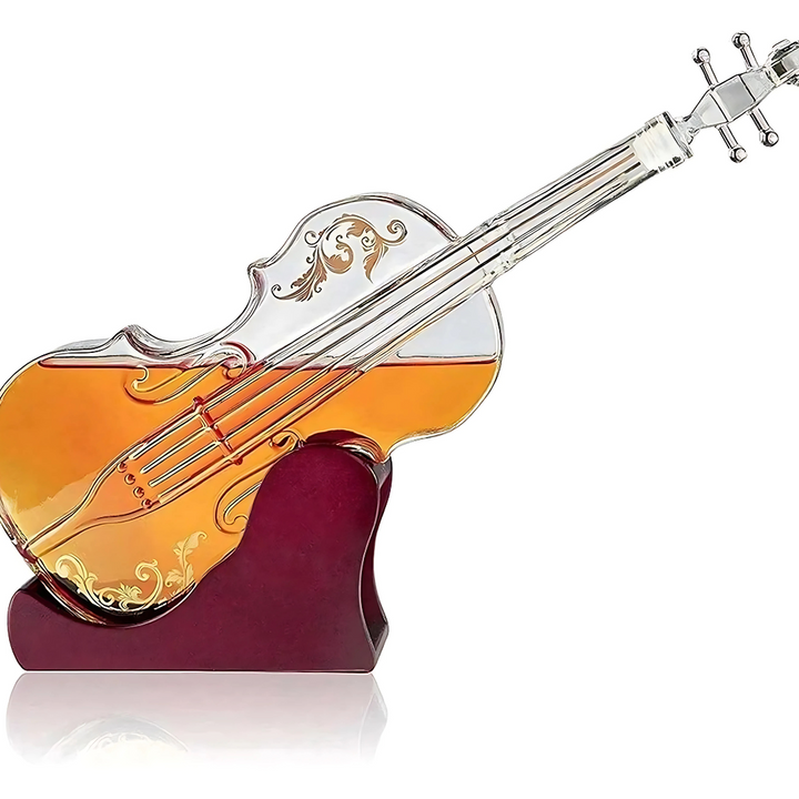 Guitar Decanter With Wooden Stand