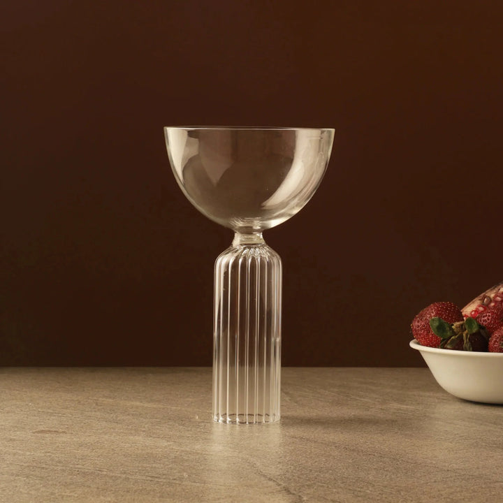 Ribbed Coupe Glass (Pack Of 2)