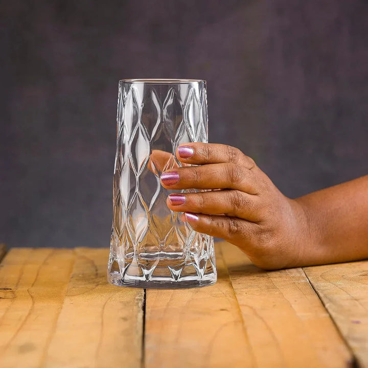 Leafy Hi Ball Glass (Made In Turkey)