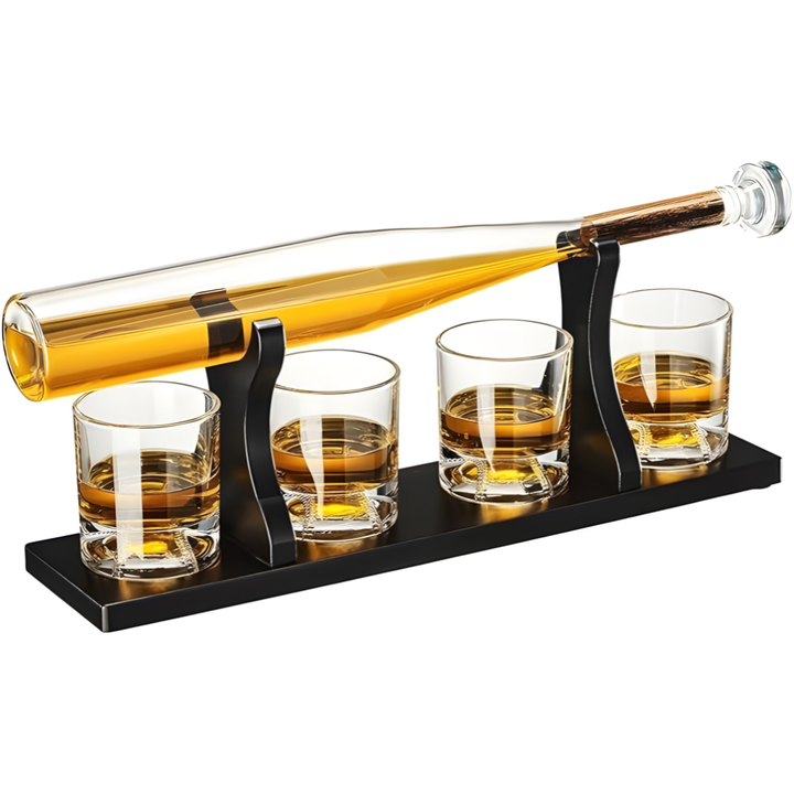 Baseball Whiskey Decanter Set - Pure Crystal (Premium Gift Box)