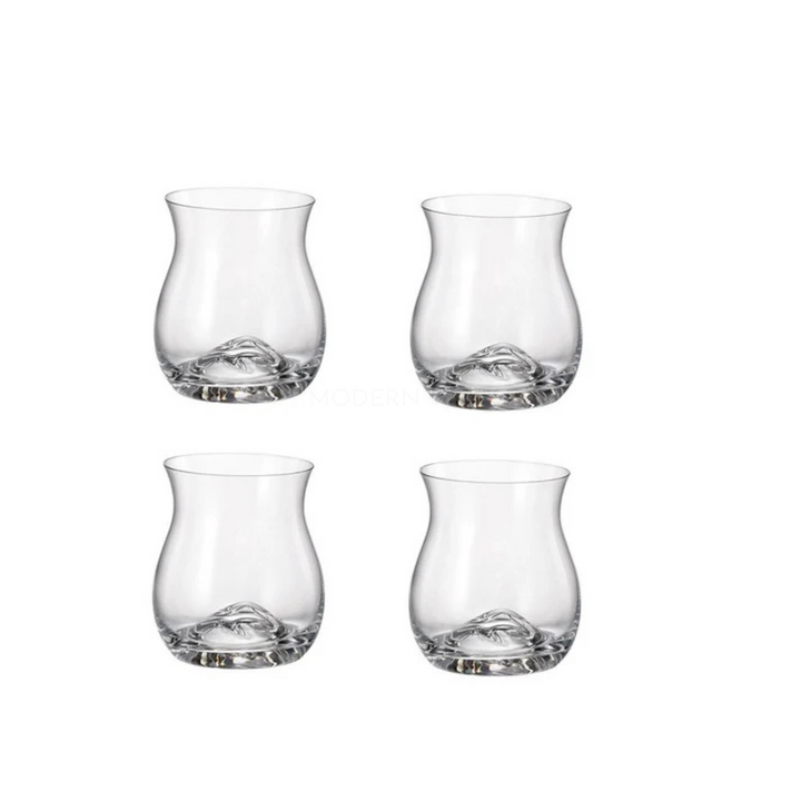 Pauline Crystal Whiskey Glass 390 ML (Set Of 6) - Made In Czech Republic