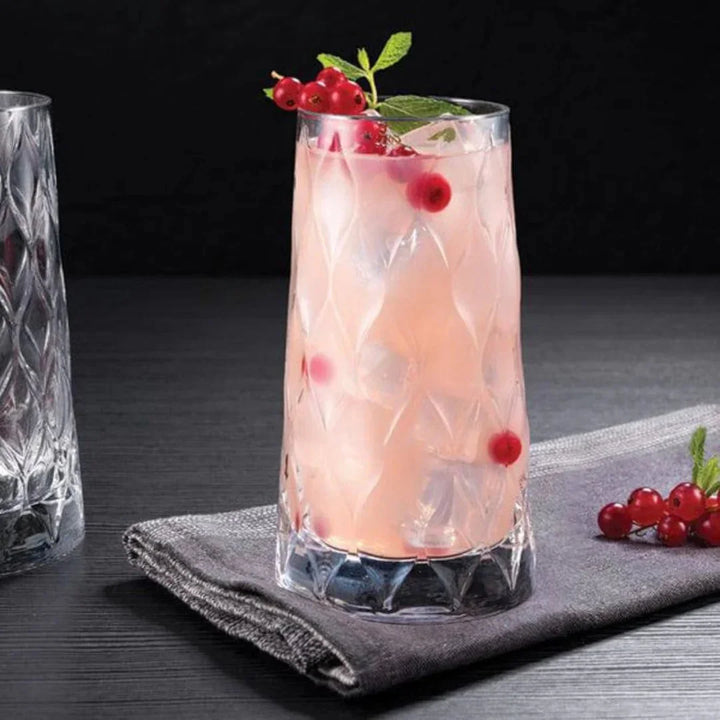 Leafy Hi Ball Glass (Made In Turkey)