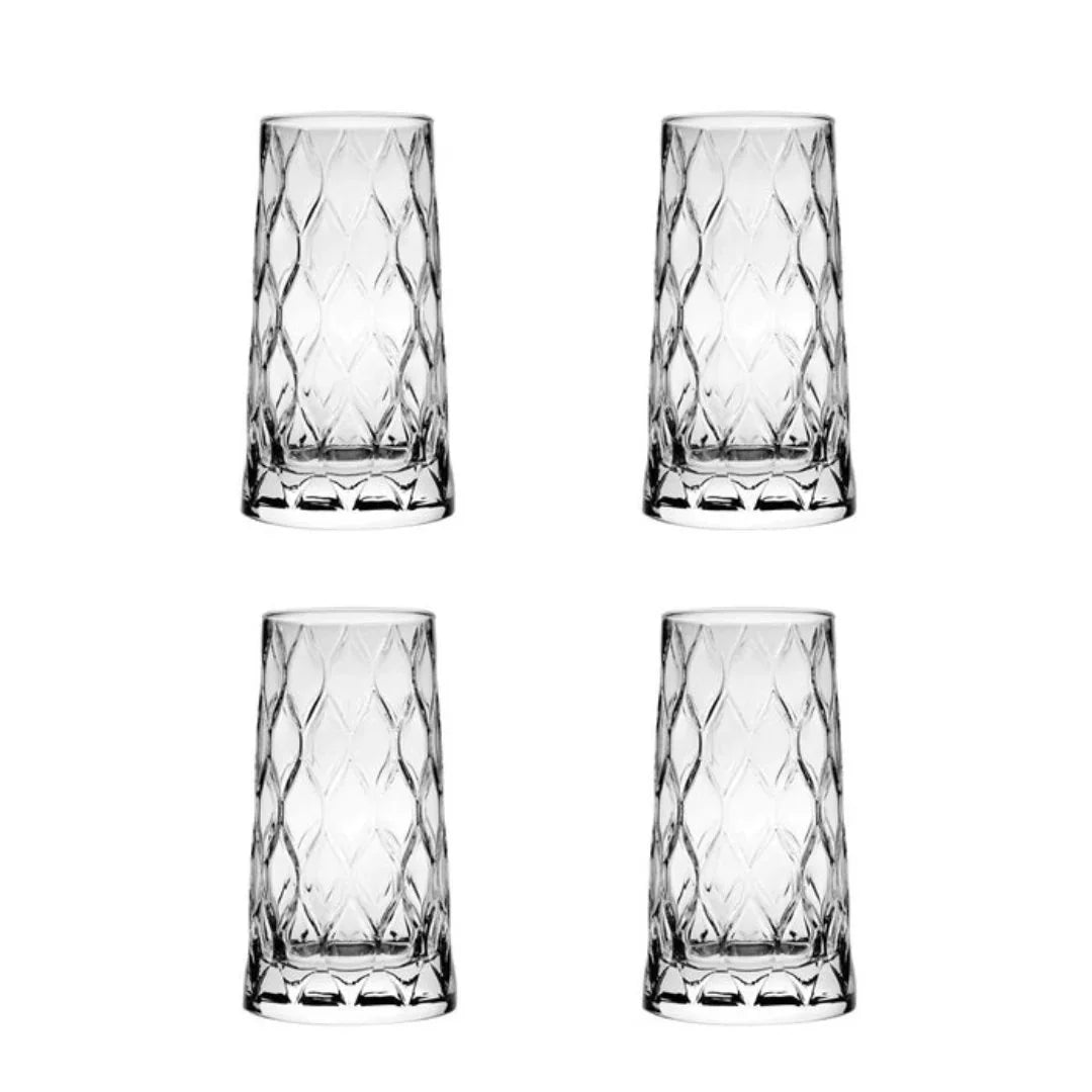 Leafy Hi Ball Glass (Made In Turkey)