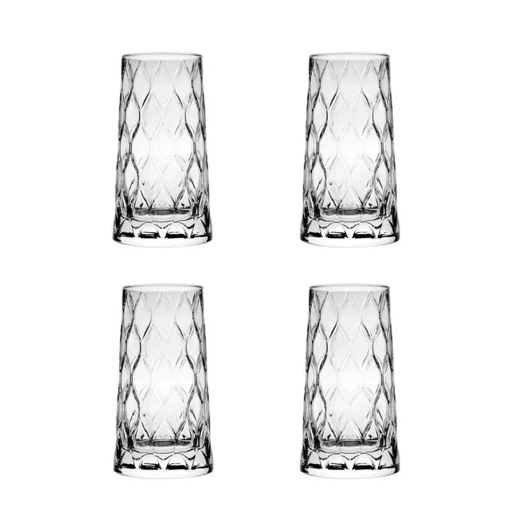 Leafy Hi Ball Glass (Made In Turkey)