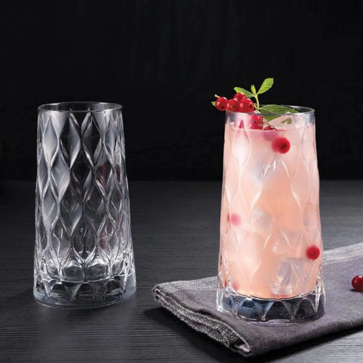 Leafy Hi Ball Glass (Made In Turkey)