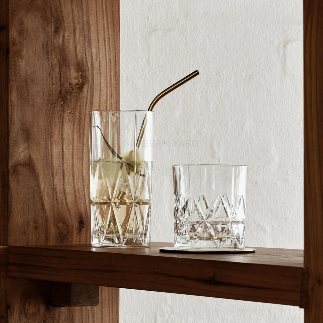 Streak Long Crystal Glass 370 ML (Set Of 6) -  Made In Germany