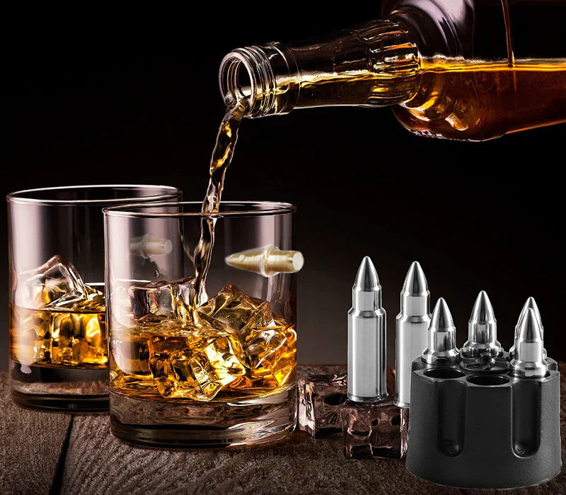 Gun Decanter with 4 Bullet Glasses Set