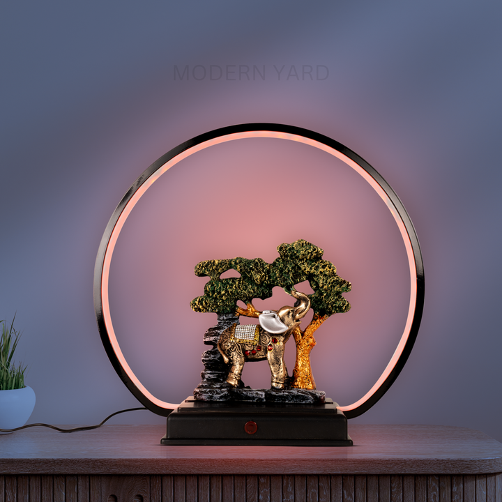 Designer Elephant with Multicolor Ring Light