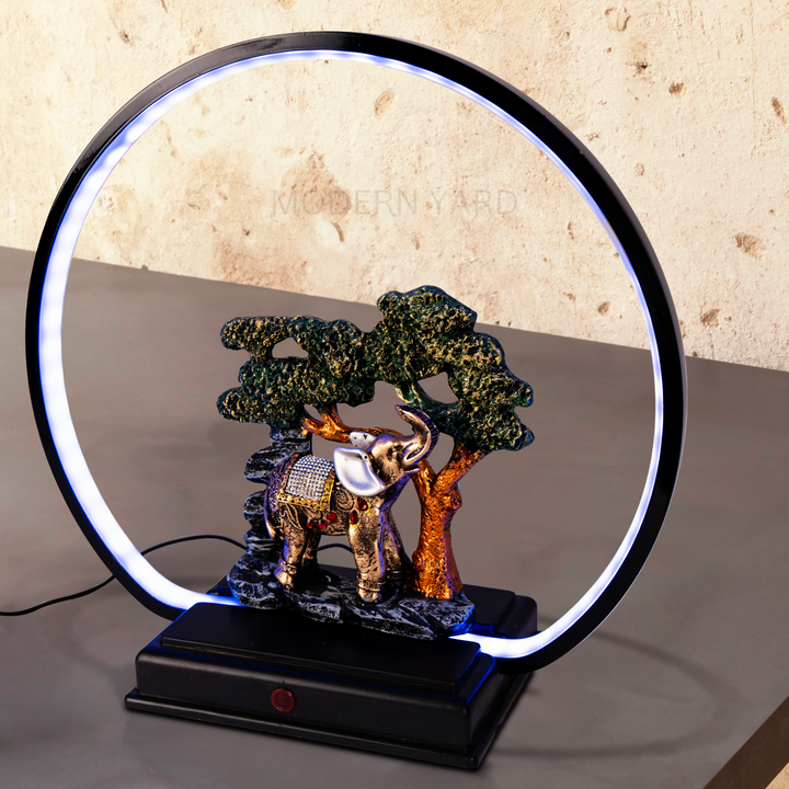 Designer Elephant with Multicolor Ring Light