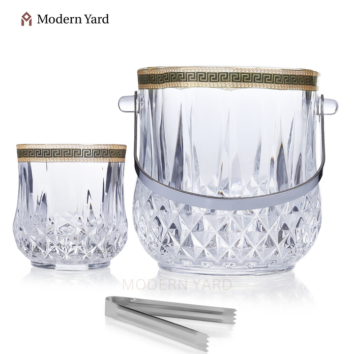 Golden Ivory Ice Bucket Set