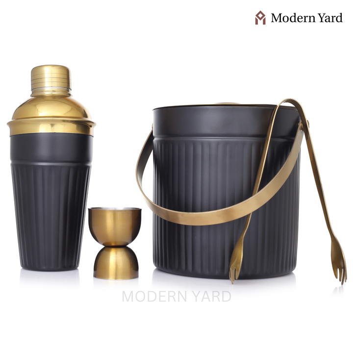 Stainless Steel Bar Set of 4 (Black)