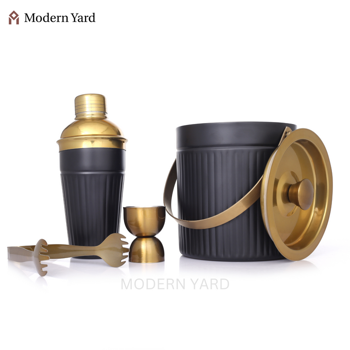 Stainless Steel Bar Set of 4 (Black)