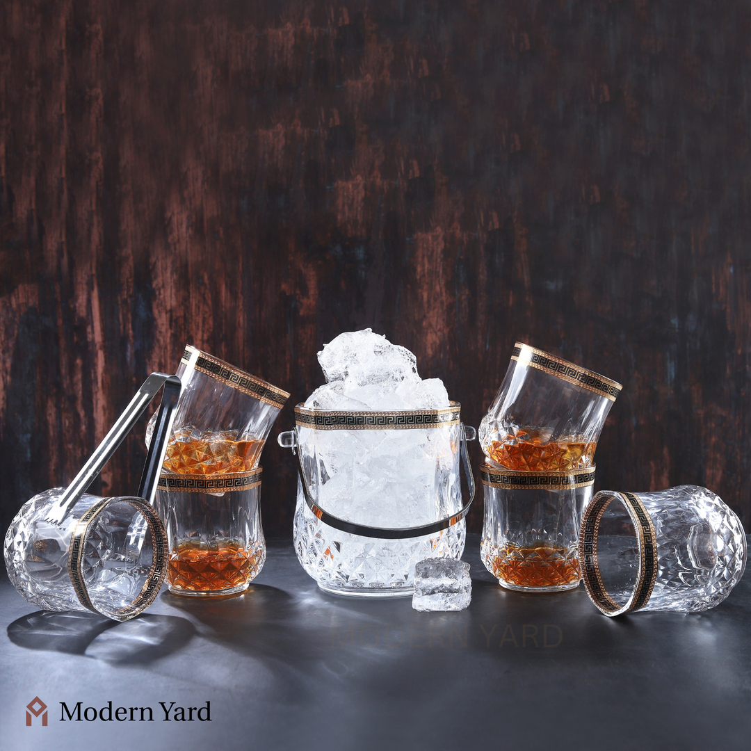 Golden Ivory Ice Bucket Set